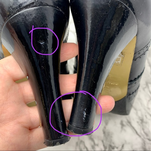 Via Spiga Wingtip Lace Up Leather Oxford 7 Retro Classic Preppy Academia Pinup - Picture 9 of 16